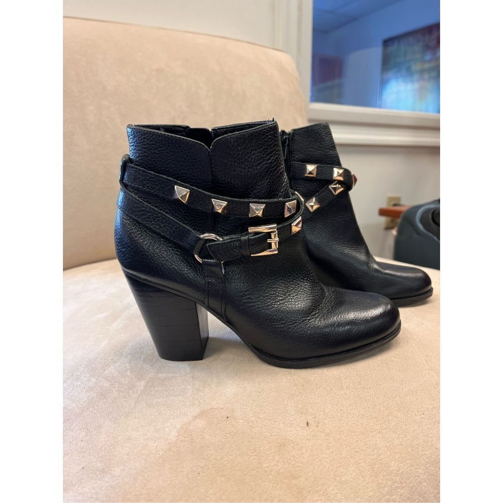 Guess Black Pebble Leather Healed Moto about sz 5.5 EUC